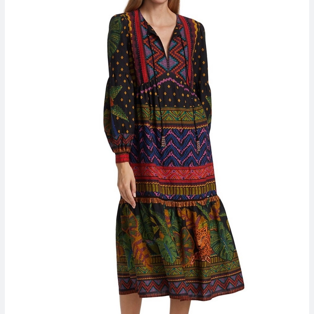 NWT Farm Rio Forest Tapestry Midi Dress